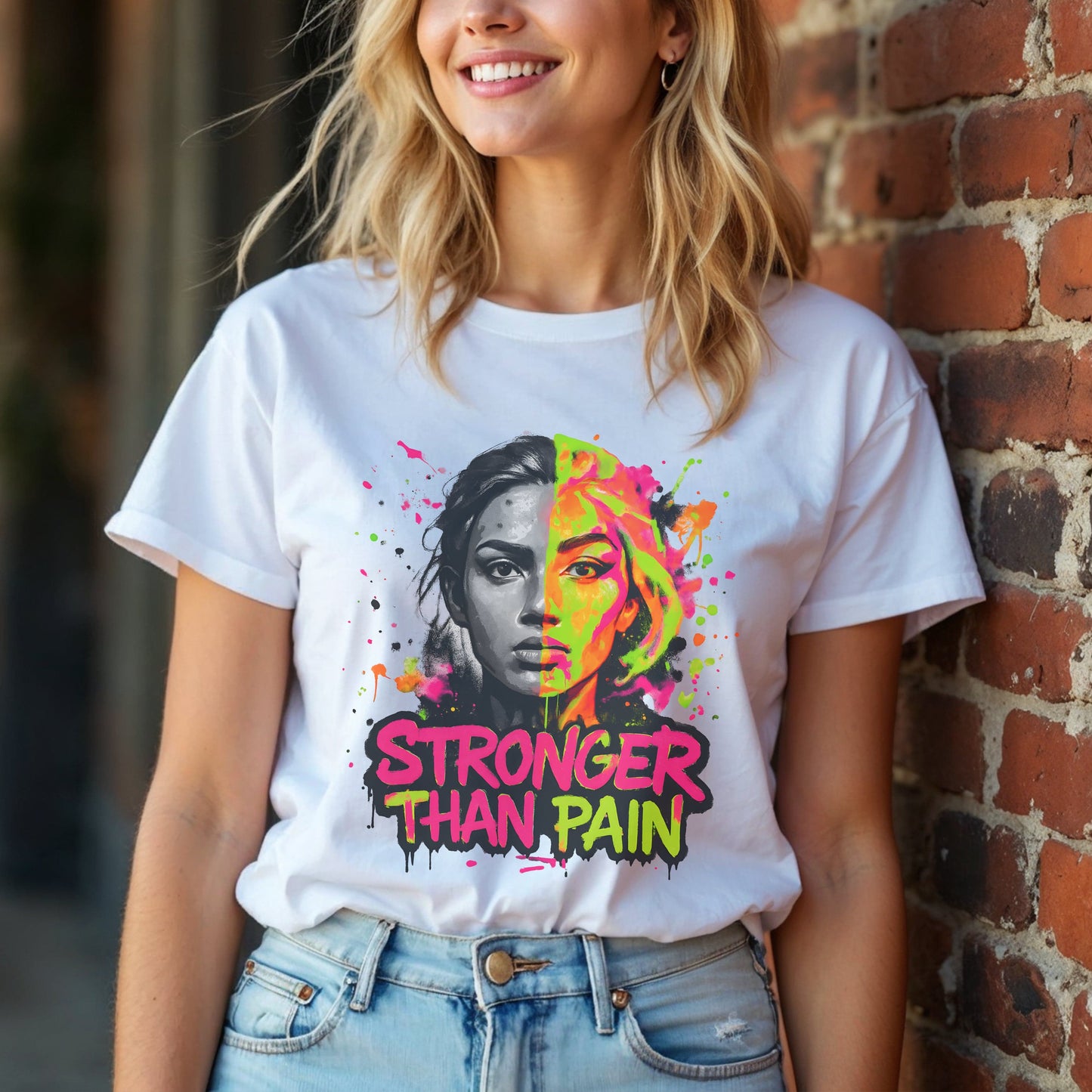 Stronger Than Pain Graffiti T-Shirt