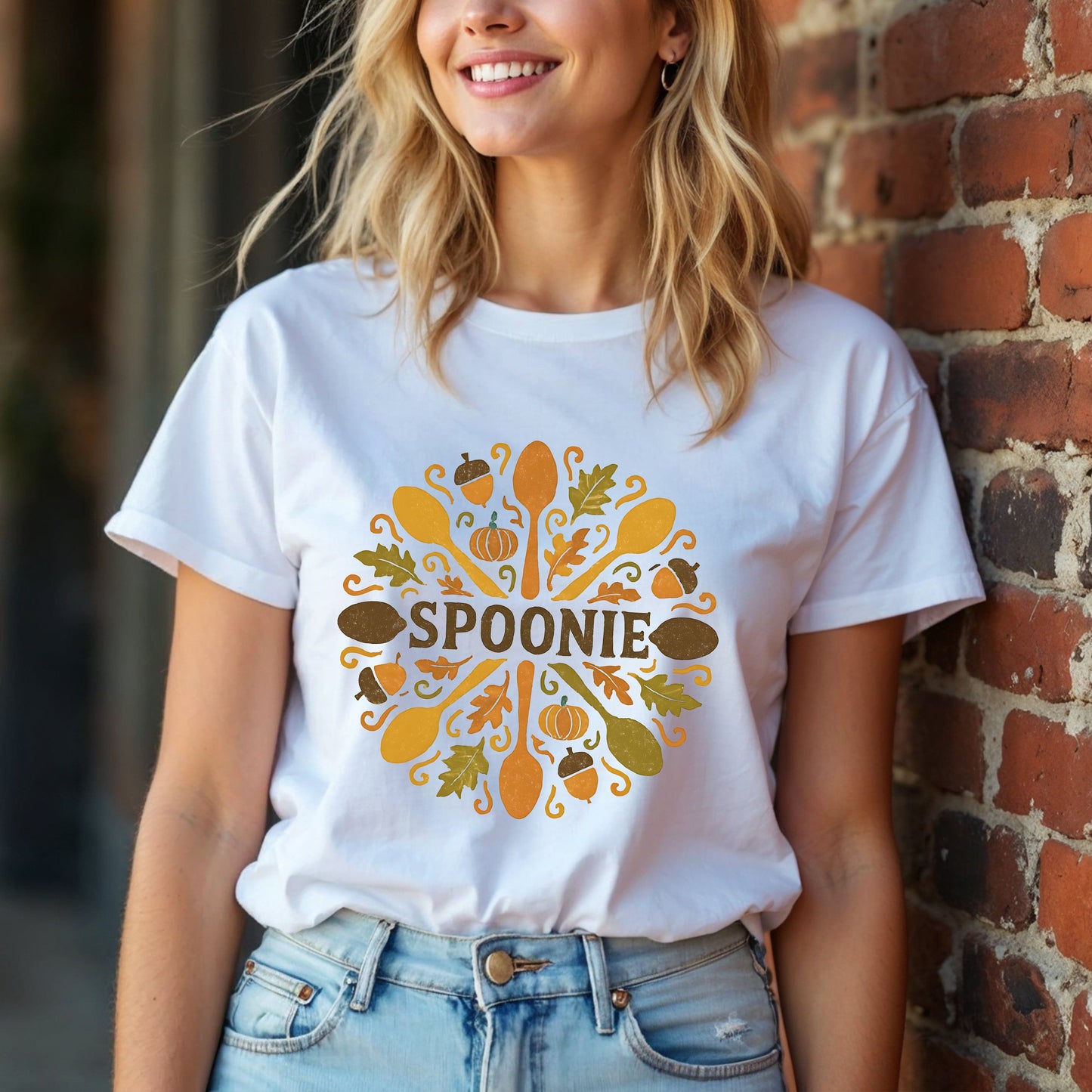 Vintage Spoonie Fall Mandala T-Shirt