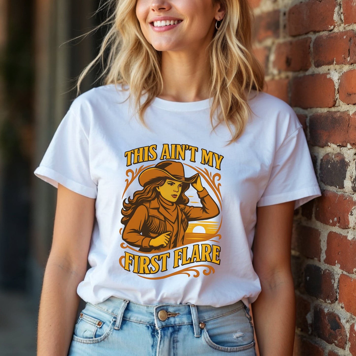 This Ain't My First Flare Western T-Shirt