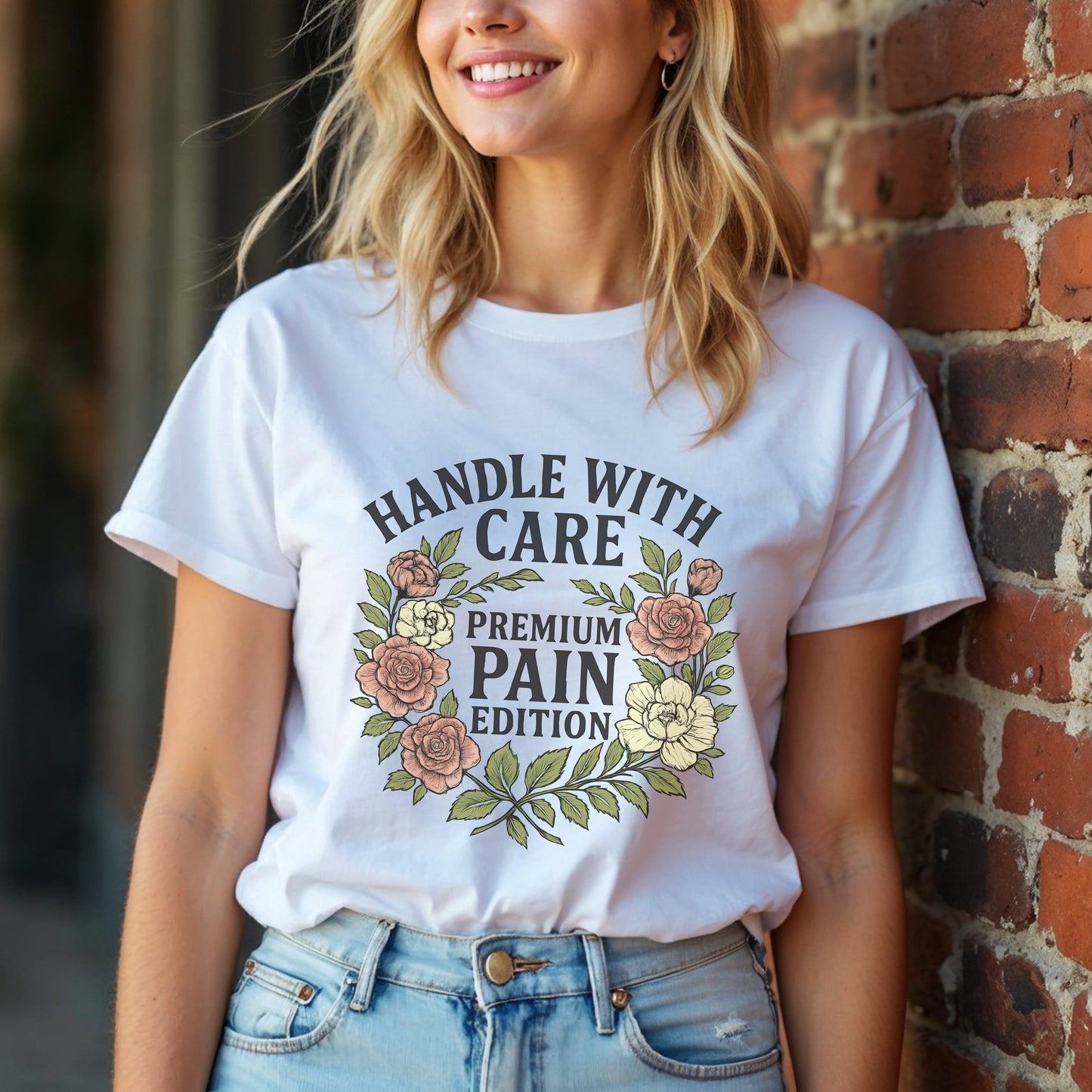 Handle With Care Floral T-Shirt