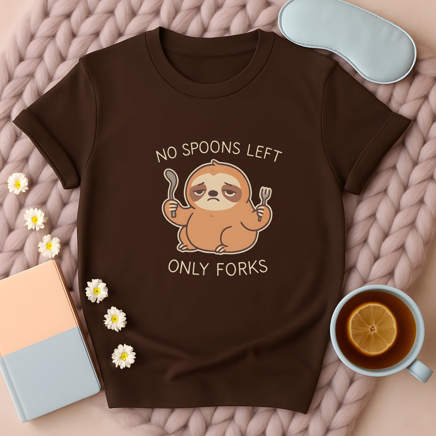 No Spoons Left Only Forks Sloth T-Shirt