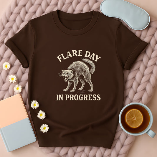 Flare Day In Progress Cat T-Shirt