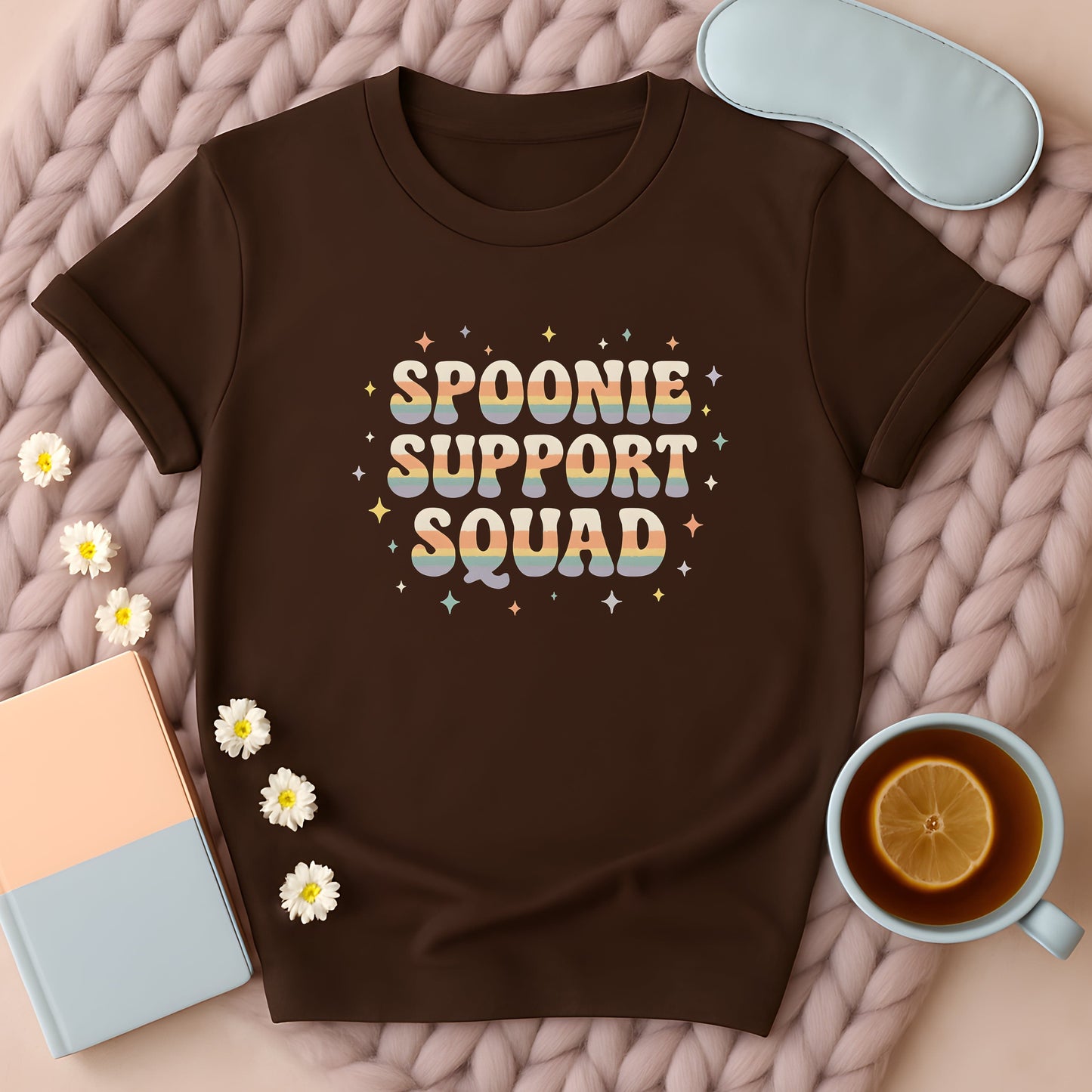 Vintage 70s Spoonie Support Squad T-Shirt