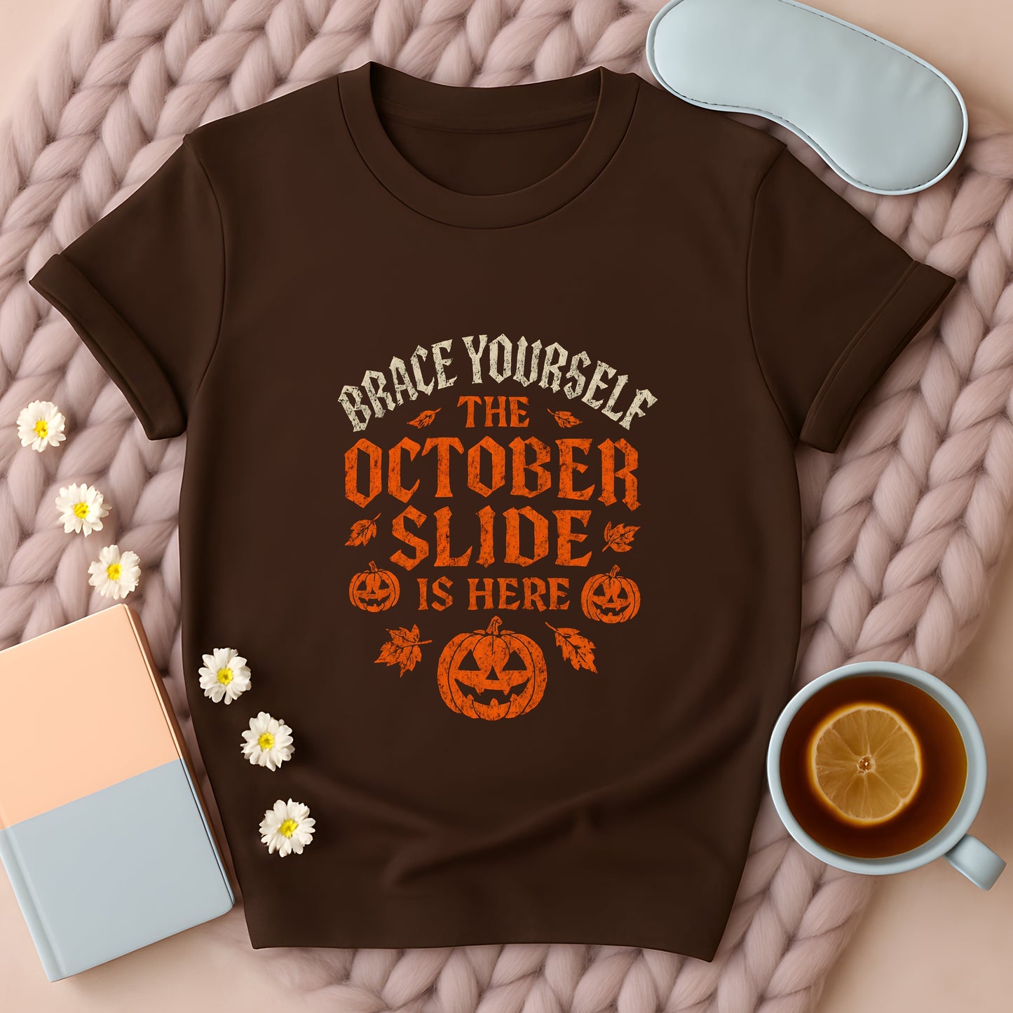 Brace Yourself October Slide Gothic T-Shirt