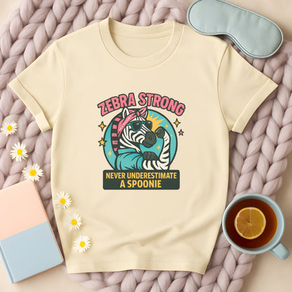 Zebra Strong Never Underestimate A Spoonie T-Shirt