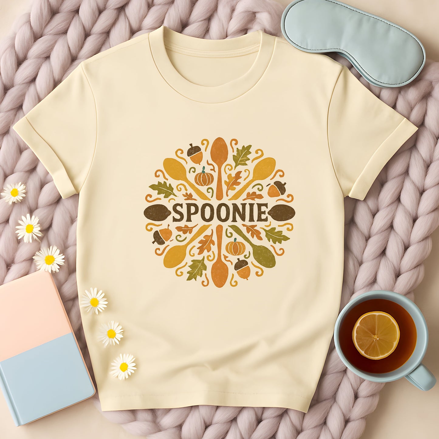 Vintage Spoonie Fall Mandala T-Shirt