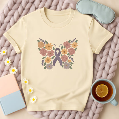 Floral Awareness Butterfly T-Shirt