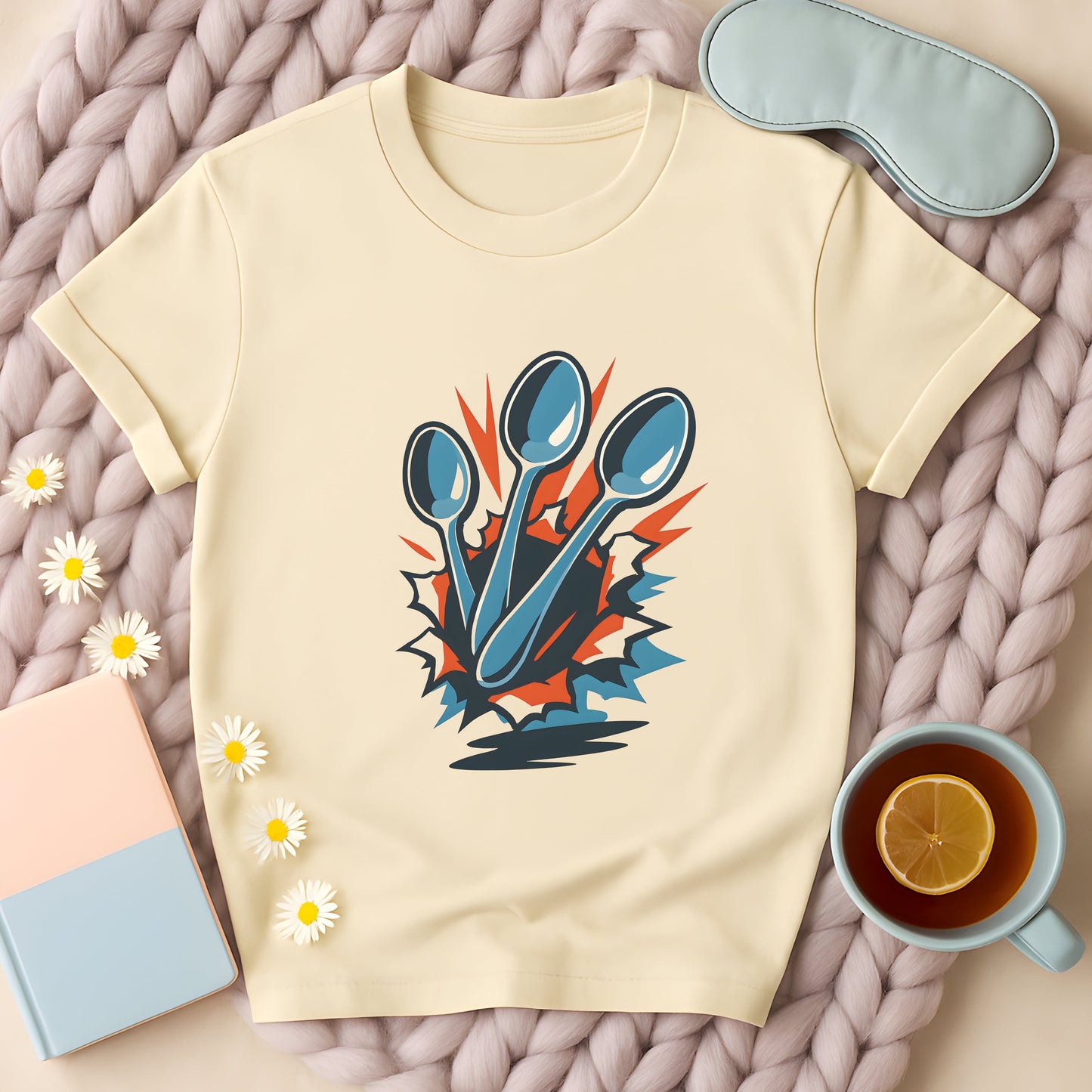 Spoons Breaking Through Comic T-Shirt