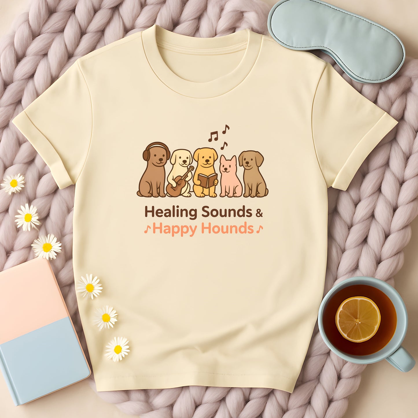 Healing Sounds And Happy Hounds Musical Dogs T-Shirt