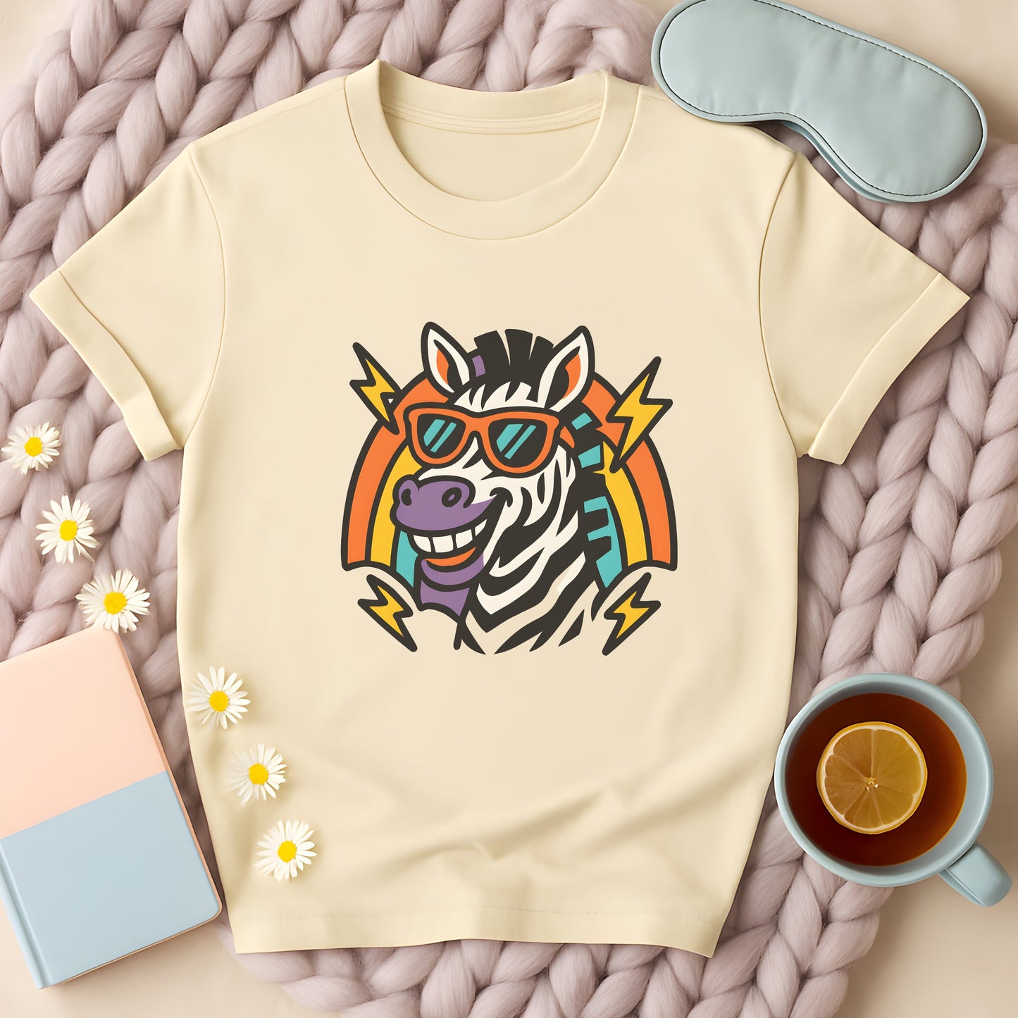 Retro Rainbow Zebra T-Shirt