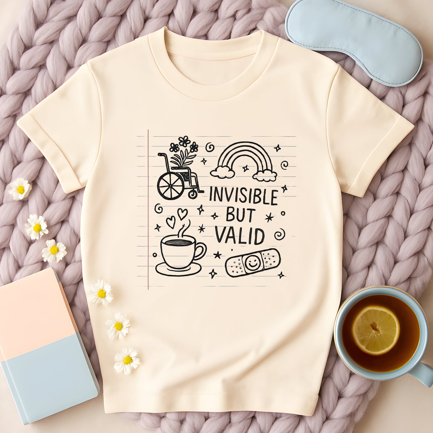 Invisible But Valid Notebook Doodle T-Shirt