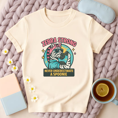 Zebra Strong Never Underestimate A Spoonie T-Shirt