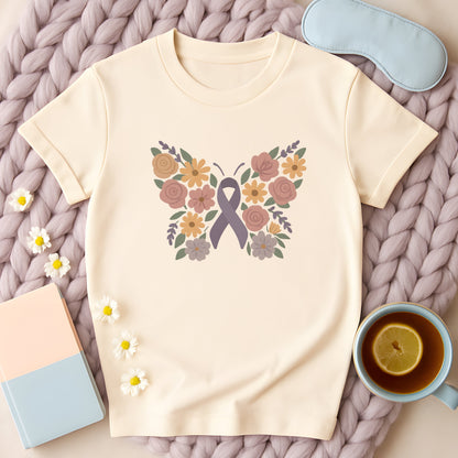 Floral Awareness Butterfly T-Shirt