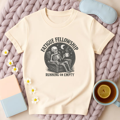 Fatigue Fellowship Running On Empty Skeleton T-Shirt