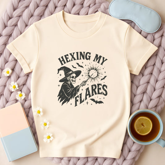 Hexing My Flares Gothic Skeleton Witch T-Shirt
