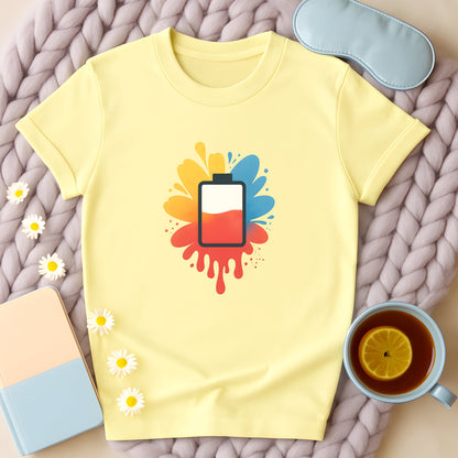 Colorful Charging Battery T-Shirt
