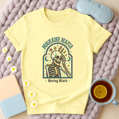 Migraine Mafia Neon Skeleton Gothic T-Shirt