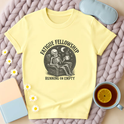 Fatigue Fellowship Running On Empty Skeleton T-Shirt
