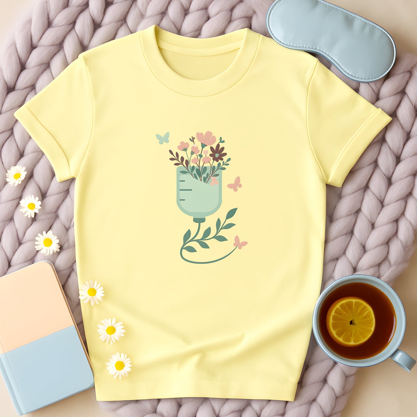 Floral IV Bag With Butterflies T-Shirt