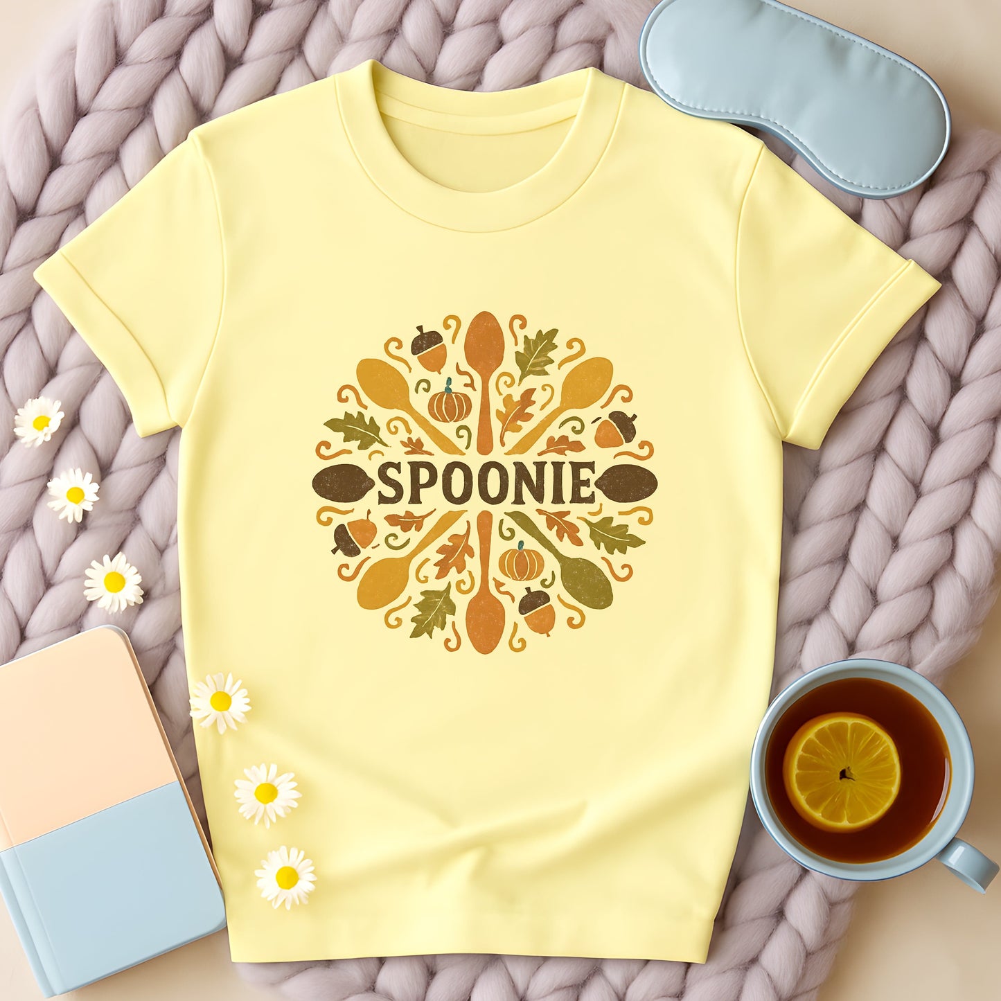 Vintage Spoonie Fall Mandala T-Shirt