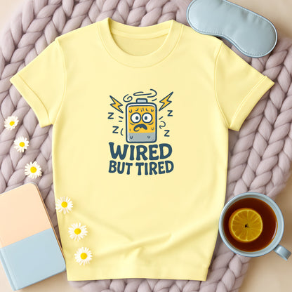 Wired But Tired Battery T-Shirt
