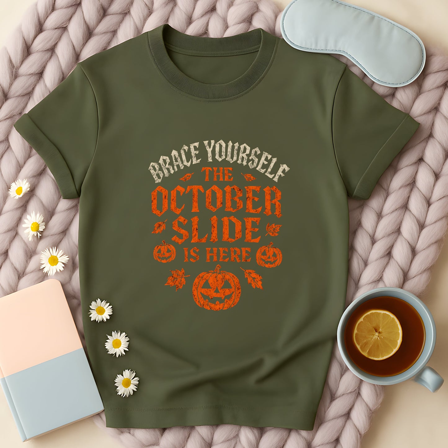 Brace Yourself October Slide Gothic T-Shirt