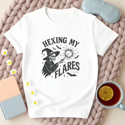 Hexing My Flares Gothic Skeleton Witch T-Shirt