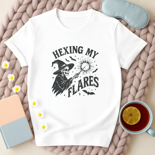 Hexing My Flares Gothic Skeleton Witch T-Shirt