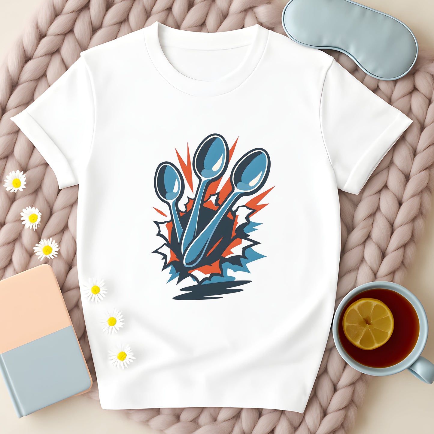 Spoons Breaking Through Comic T-Shirt