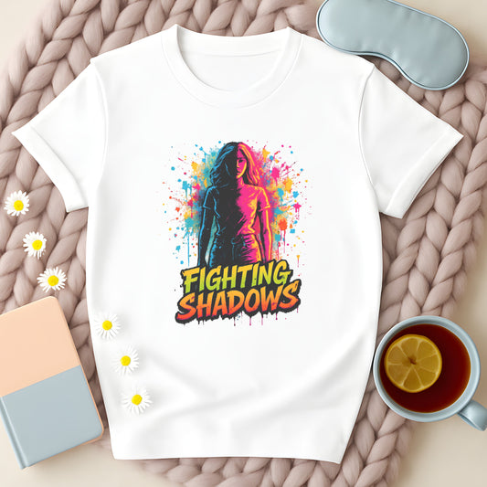 Fighting Shadows Neon Graffiti Graphic T-Shirt
