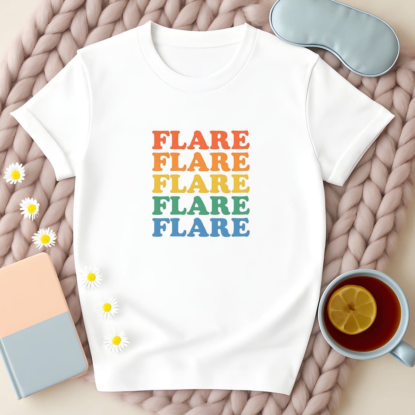 Rainbow Flare Flare Flare T-Shirt