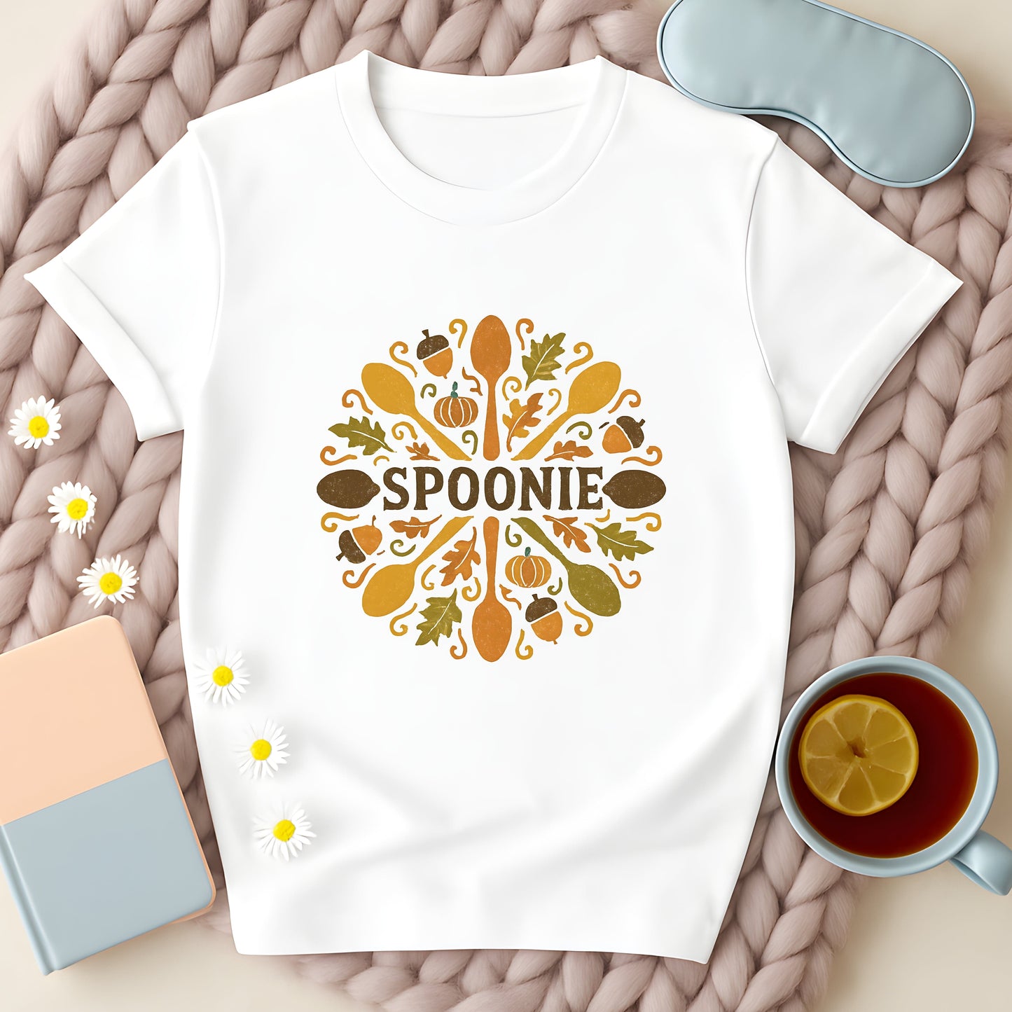 Vintage Spoonie Fall Mandala T-Shirt