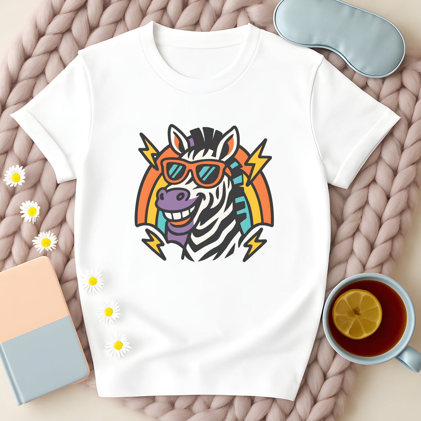 Retro Rainbow Zebra T-Shirt