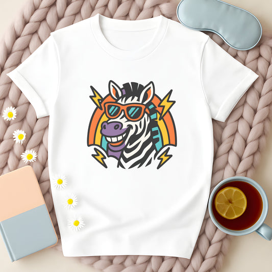 Retro Rainbow Zebra T-Shirt
