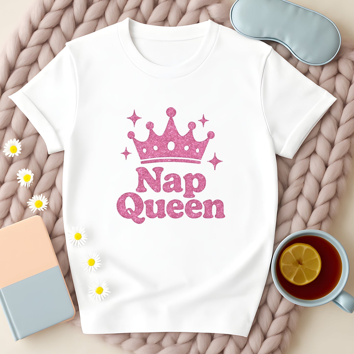 Nap Queen Pink Crown T-Shirt