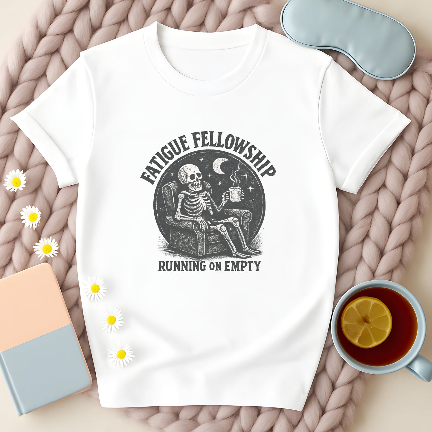 Fatigue Fellowship Running On Empty Skeleton T-Shirt