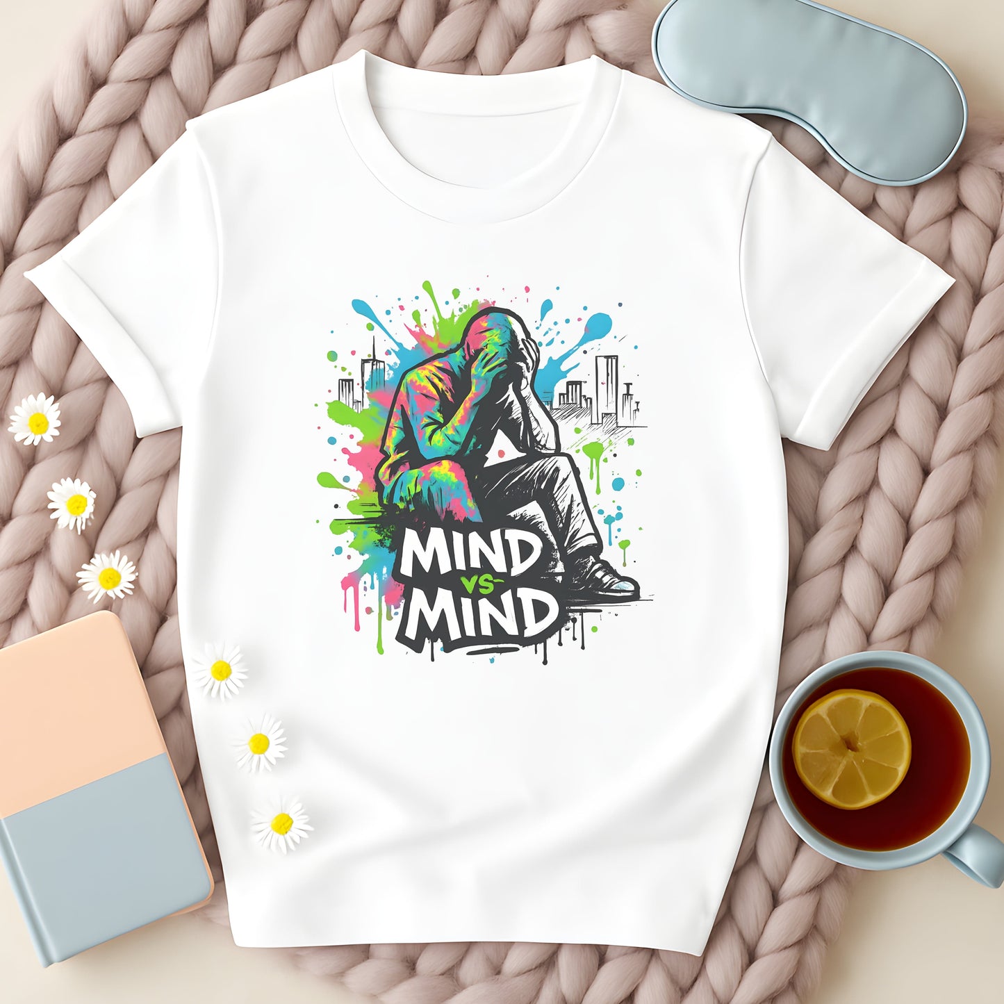 Mind Vs Mind Mental Health City T-Shirt