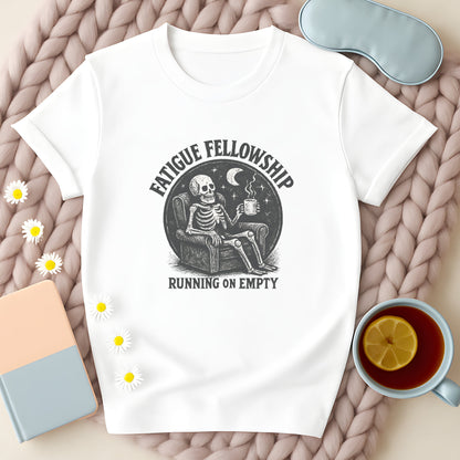 Fatigue Fellowship Running On Empty Skeleton T-Shirt