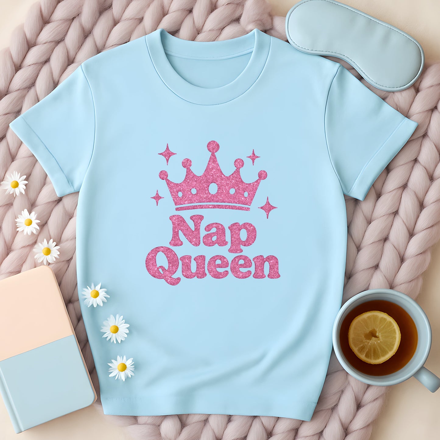 Nap Queen Pink Crown T-Shirt