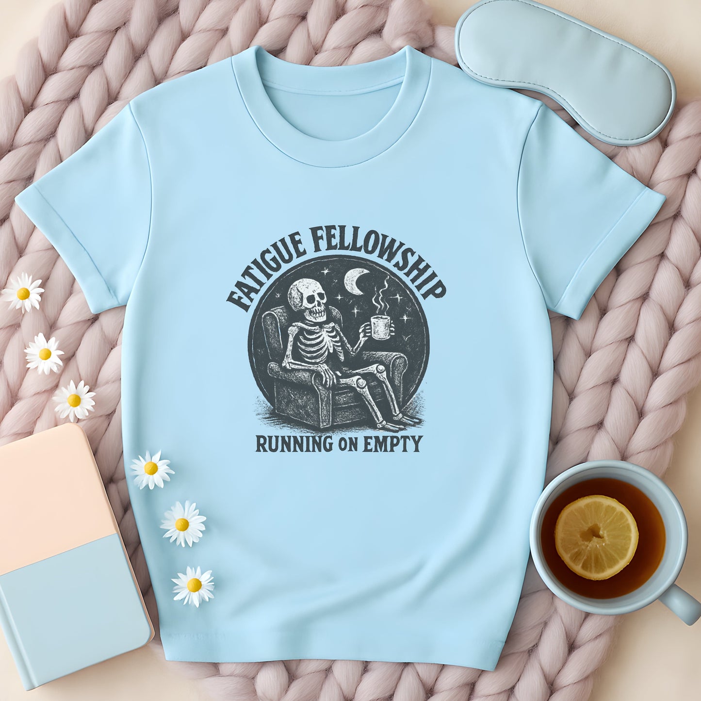 Fatigue Fellowship Running On Empty Skeleton T-Shirt