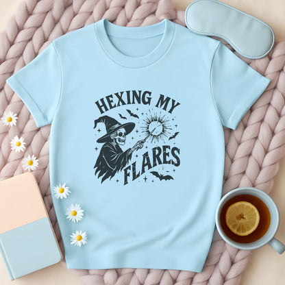 Hexing My Flares Gothic Skeleton Witch T-Shirt