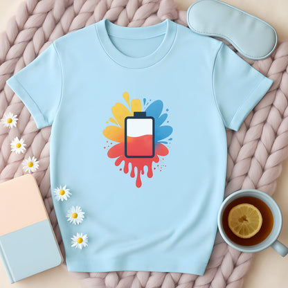 Colorful Charging Battery T-Shirt