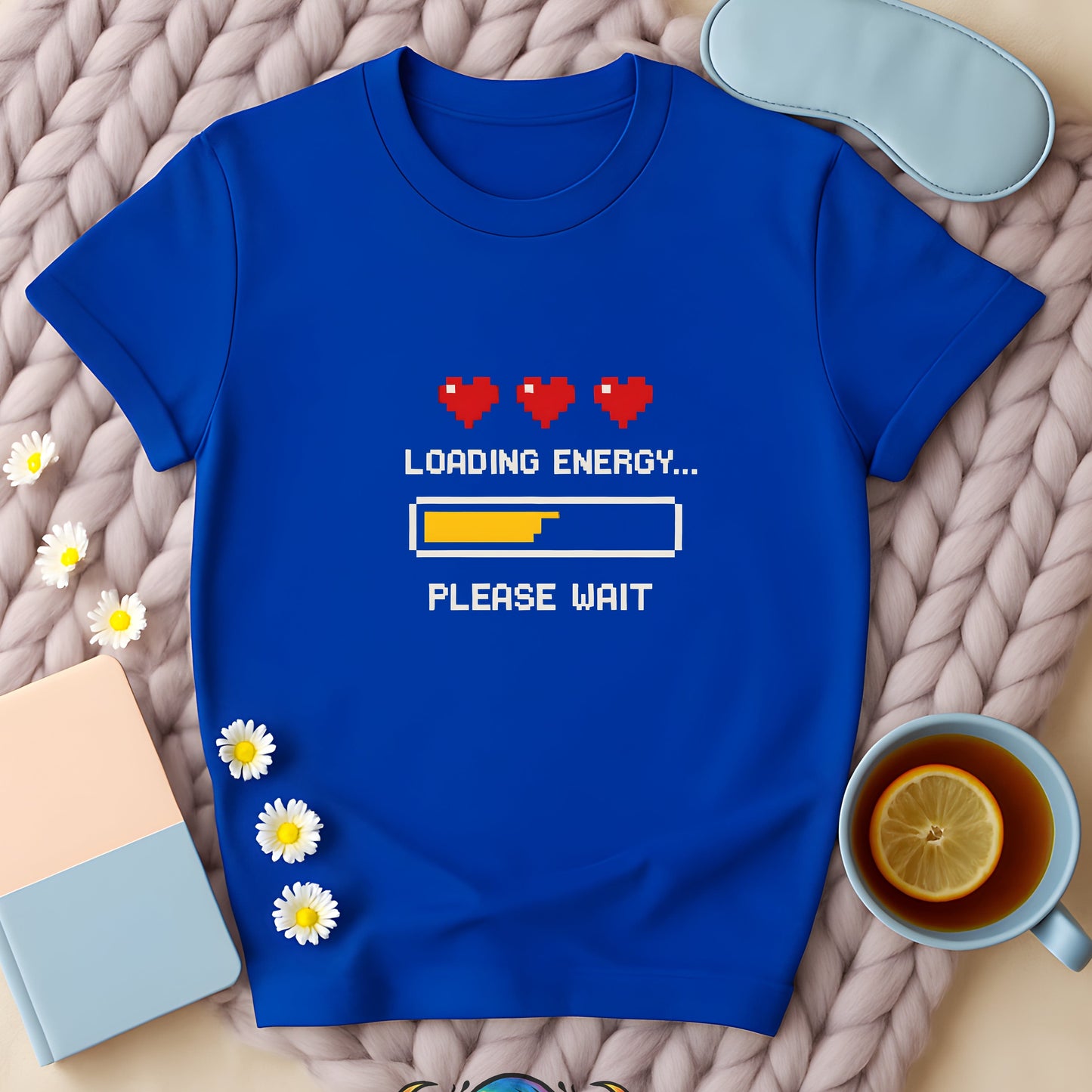 Loading Energy Please Wait Retro Pixel GamerT-Shirt