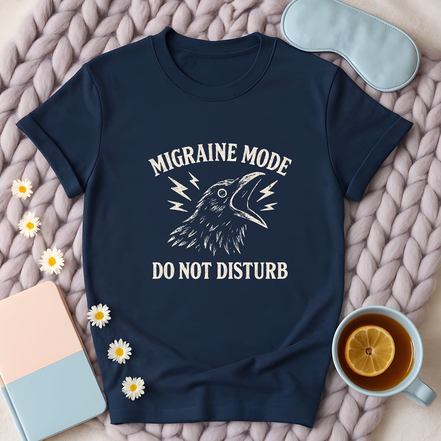 Migraine Mode Do Not Disturb Crow T-Shirt