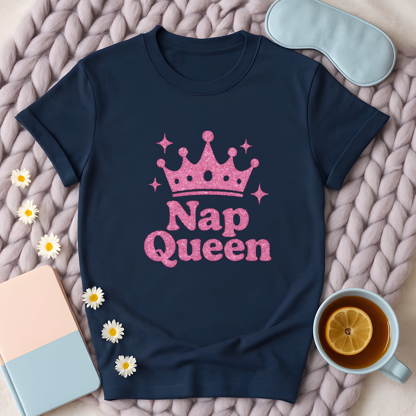 Nap Queen Pink Crown T-Shirt