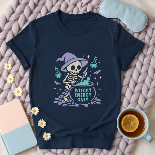 Witchy Energy Only Skeleton Cauldron T-Shirt