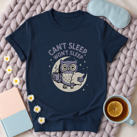 Can’t Sleep Won’t Sleep Owl T-Shirt
