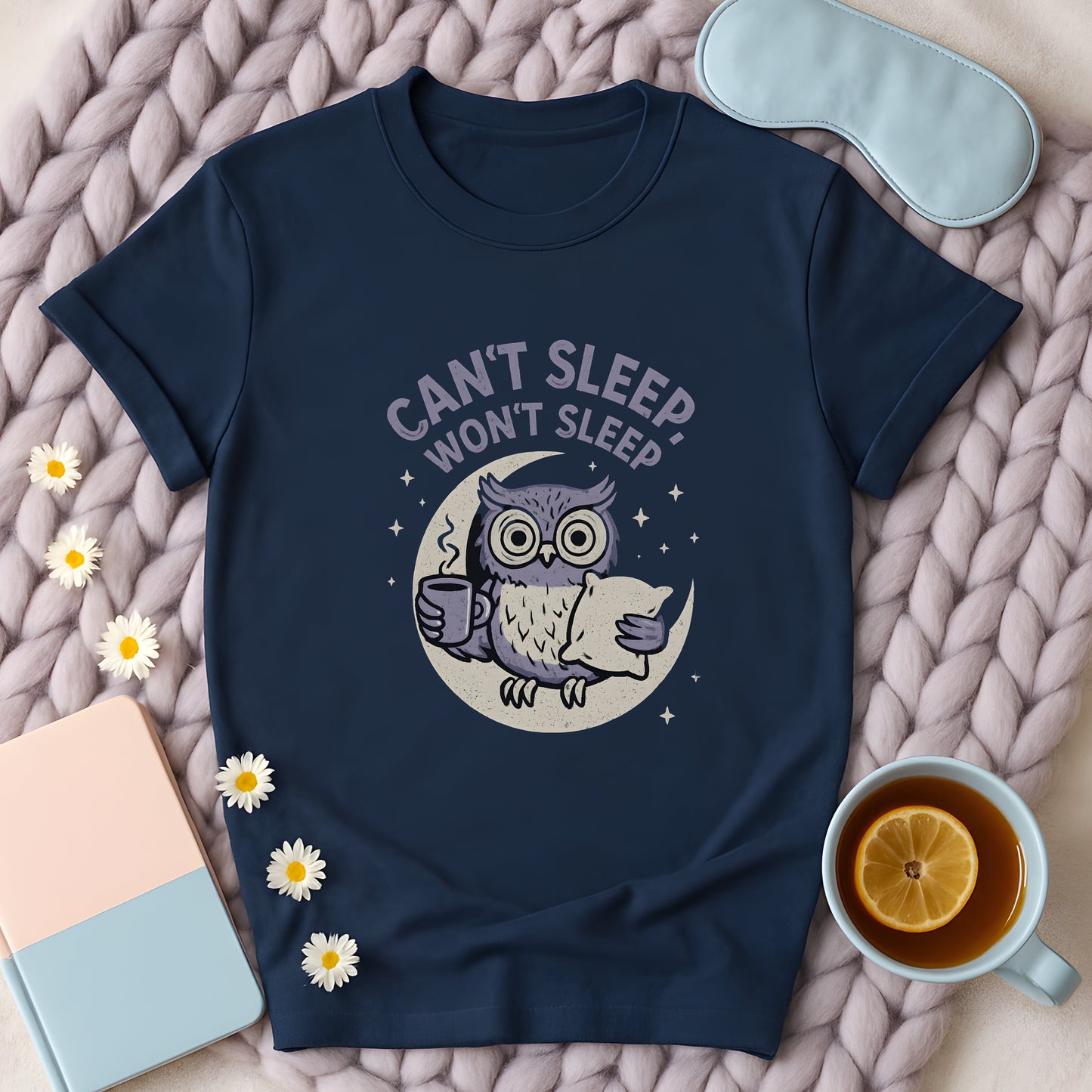 Can’t Sleep Won’t Sleep Owl T-Shirt