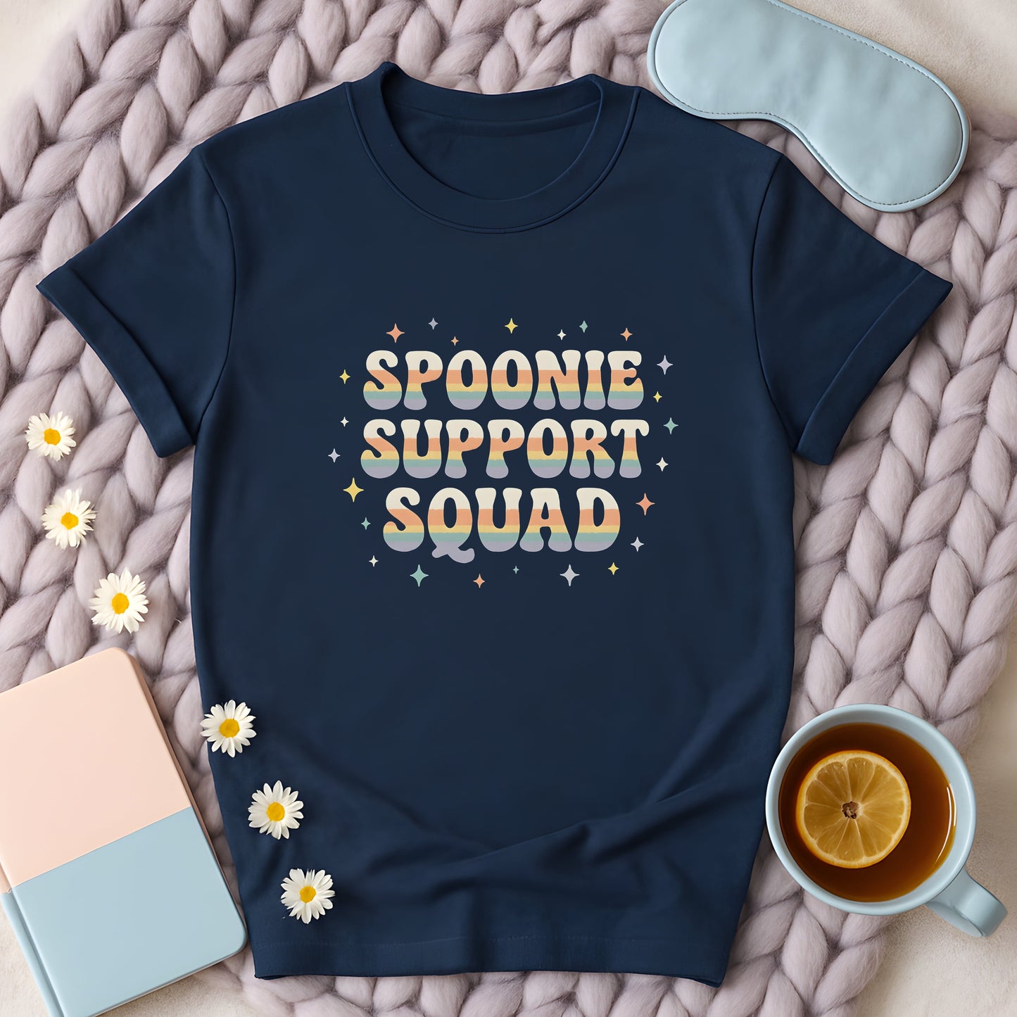 Vintage 70s Spoonie Support Squad T-Shirt