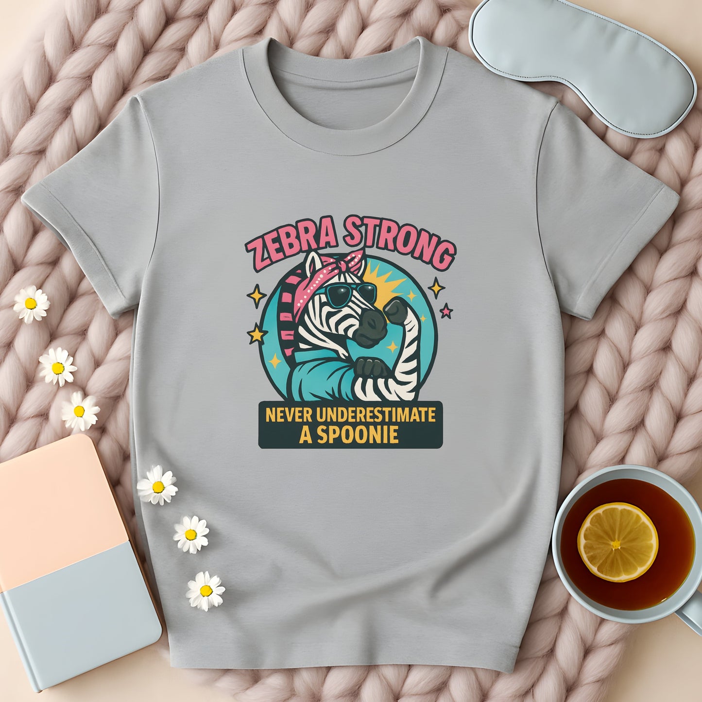 Zebra Strong Never Underestimate A Spoonie T-Shirt